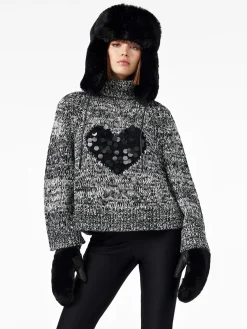 Goldbergh AIMEE Long Sleeve Knit Sweater black/cream Fashion