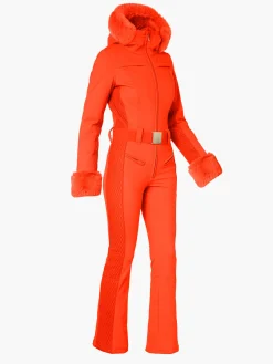 Goldbergh ANGELE FAUX BORDER Ski Suit Orange Clearance