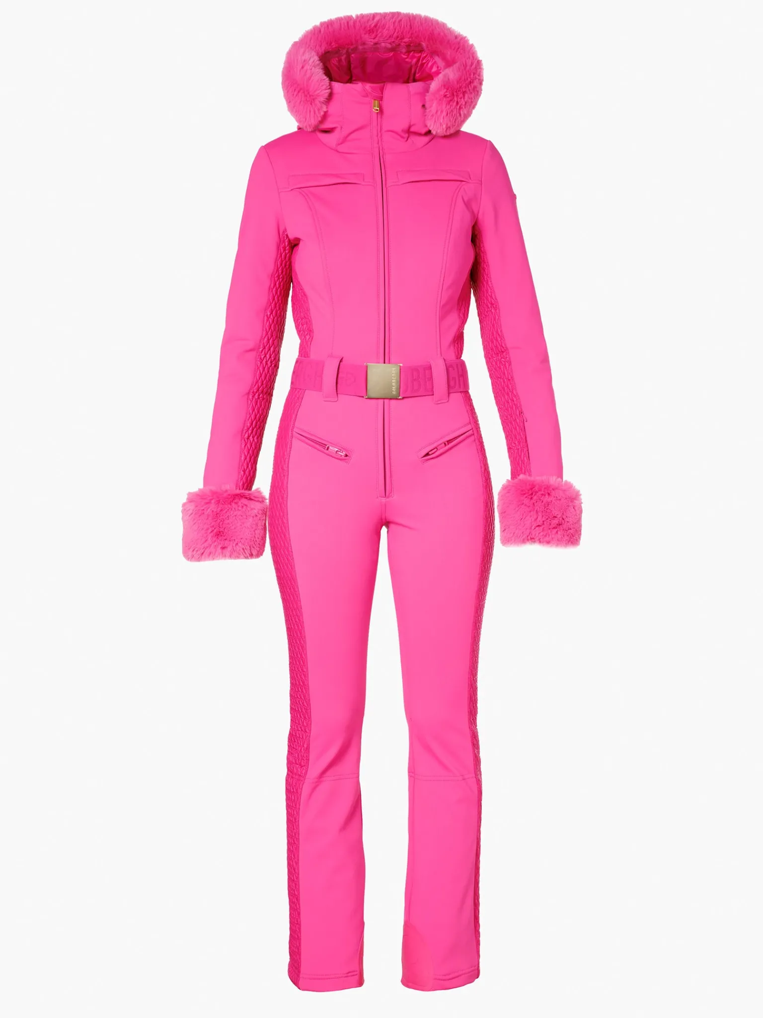 Goldbergh ANGELE FAUX BORDER Ski Suit passion pink New
