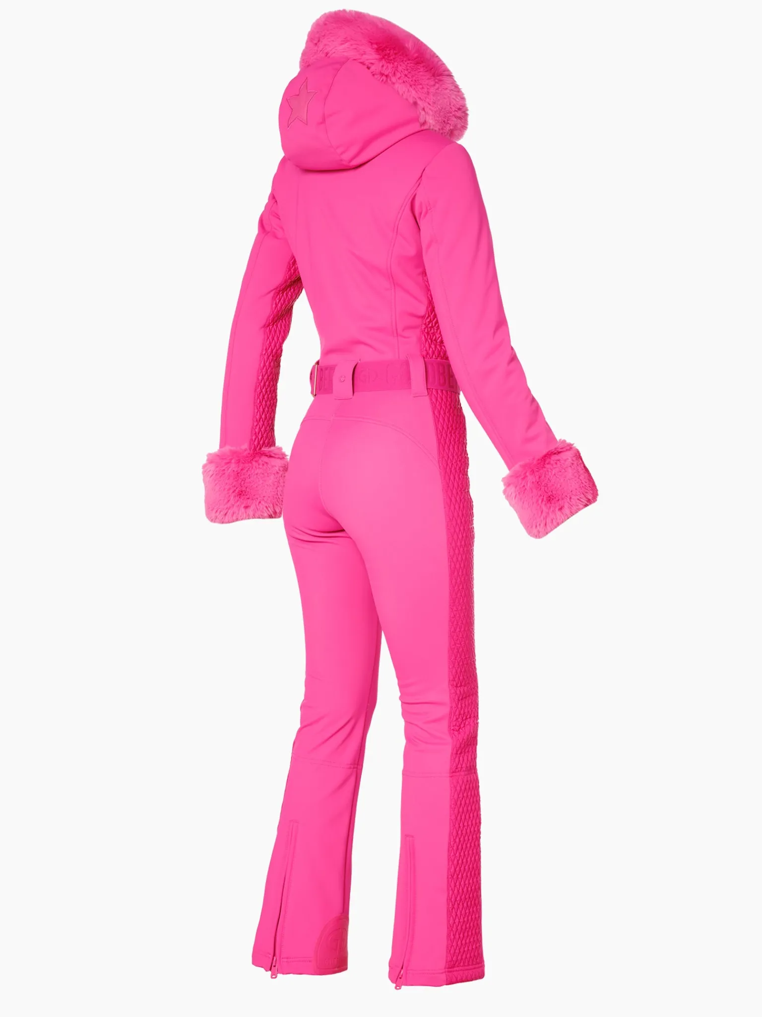 Goldbergh ANGELE FAUX BORDER Ski Suit passion pink New