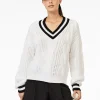 Goldbergh CABLE Knit Sweater black/white Shop