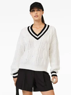 Goldbergh CABLE Knit Sweater black/white Shop
