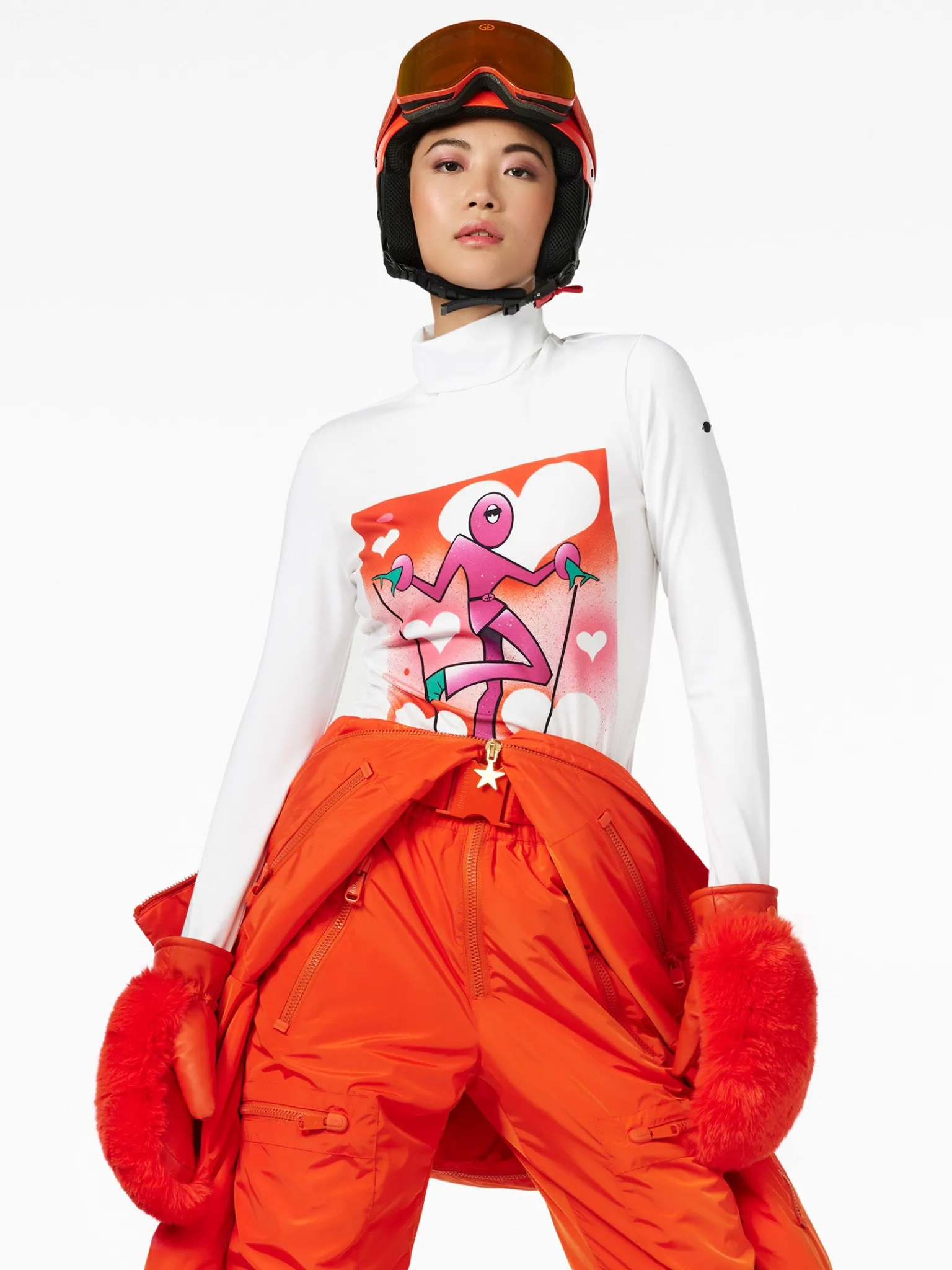 Goldbergh FEMME Long Sleeve Turtleneck Tee white Flash Sale