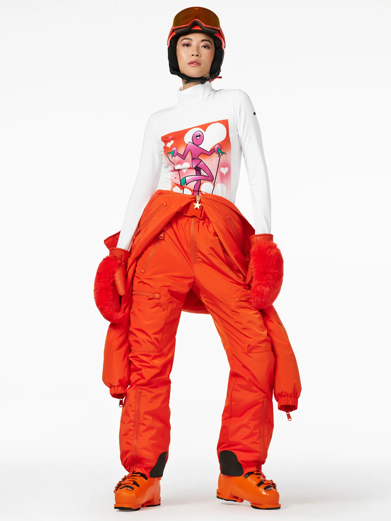 Goldbergh FEMME Long Sleeve Turtleneck Tee white Flash Sale