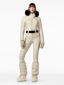 Goldbergh GLISSER FAUX BORDER Ski Suit champagne Flash Sale