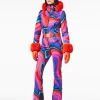Goldbergh LA FÊTE FAUX BORDER Ski Suit absinthe rainbow New
