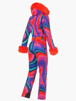 Goldbergh LA FÊTE FAUX BORDER Ski Suit absinthe rainbow New