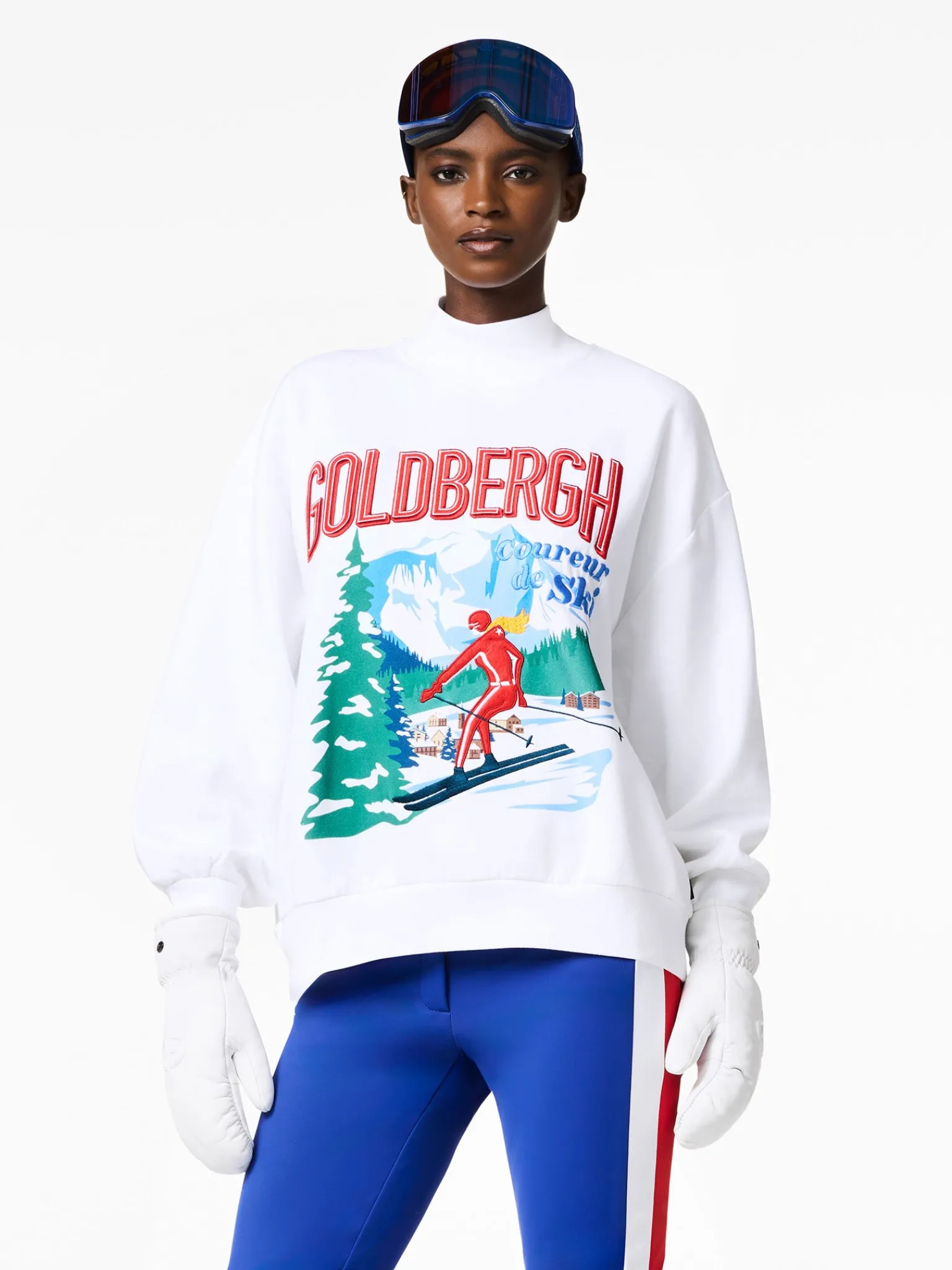 Goldbergh LA MONTAGNE Crew Neck Sweater white Flash Sale