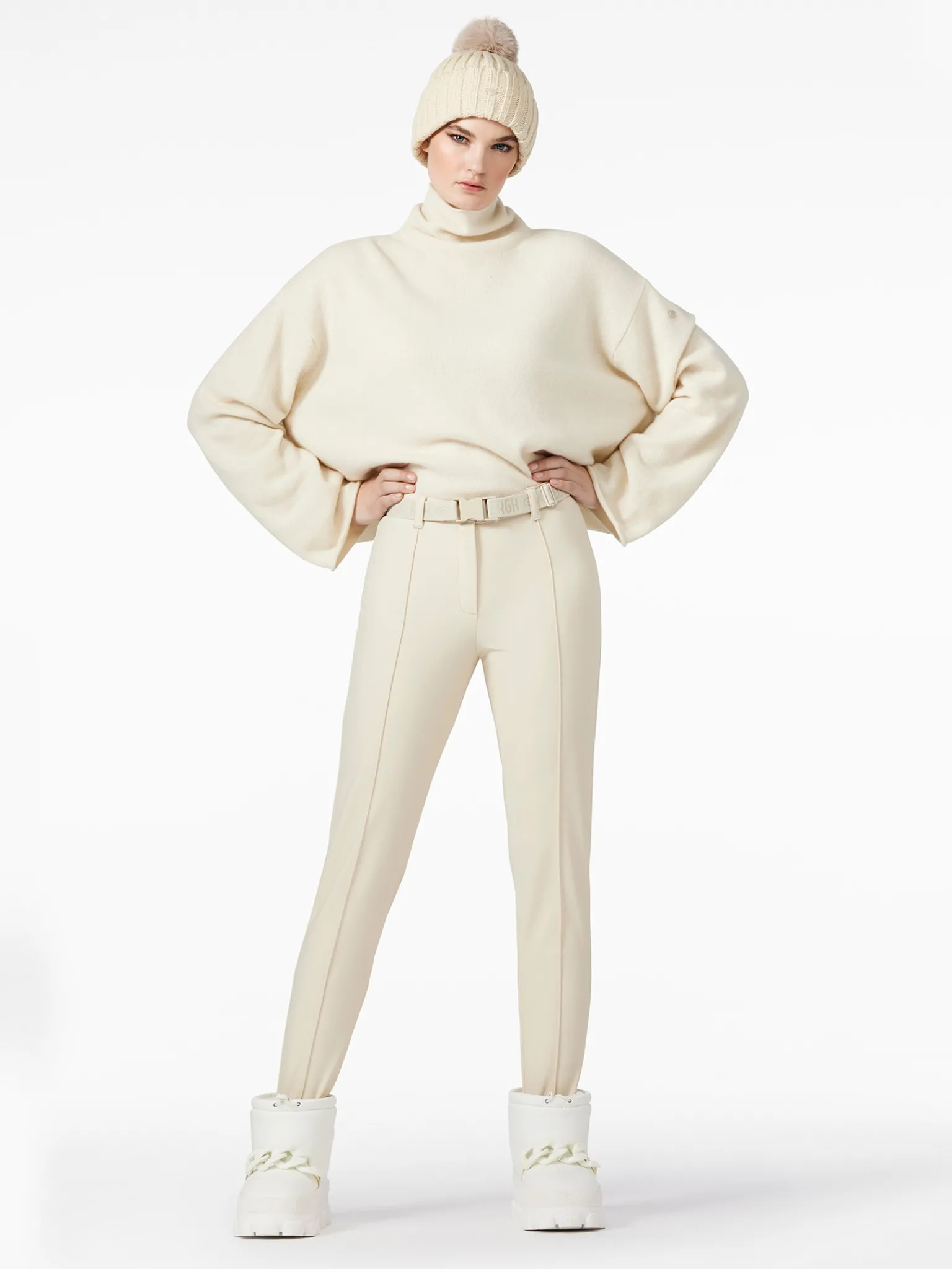 Goldbergh LOURDES Long Sleeve Knit Sweater champagne Best