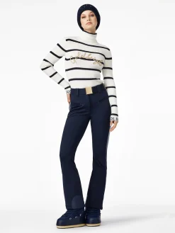Goldbergh MIMI Long Sleeve Knit Sweater breton stripe cream/blue Flash Sale