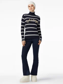 Goldbergh MIMI Long Sleeve Knit Sweater breton stripe blue/cream Fashion