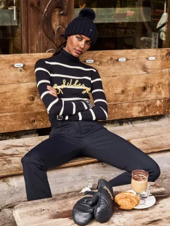Goldbergh MIMI Long Sleeve Knit Sweater breton stripe blue/cream Fashion