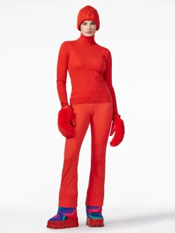 Goldbergh MIRA Long Sleeve Knit Sweater flame Hot