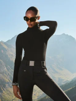 Goldbergh MIRA Long Sleeve Knit Sweater black Store