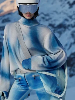 Goldbergh MOUNA Long Sleeve Knit Sweater denim print Cheap