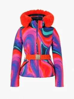 Goldbergh MUSE FAUX BORDER Ski Jacket absinthe rainbow Cheap